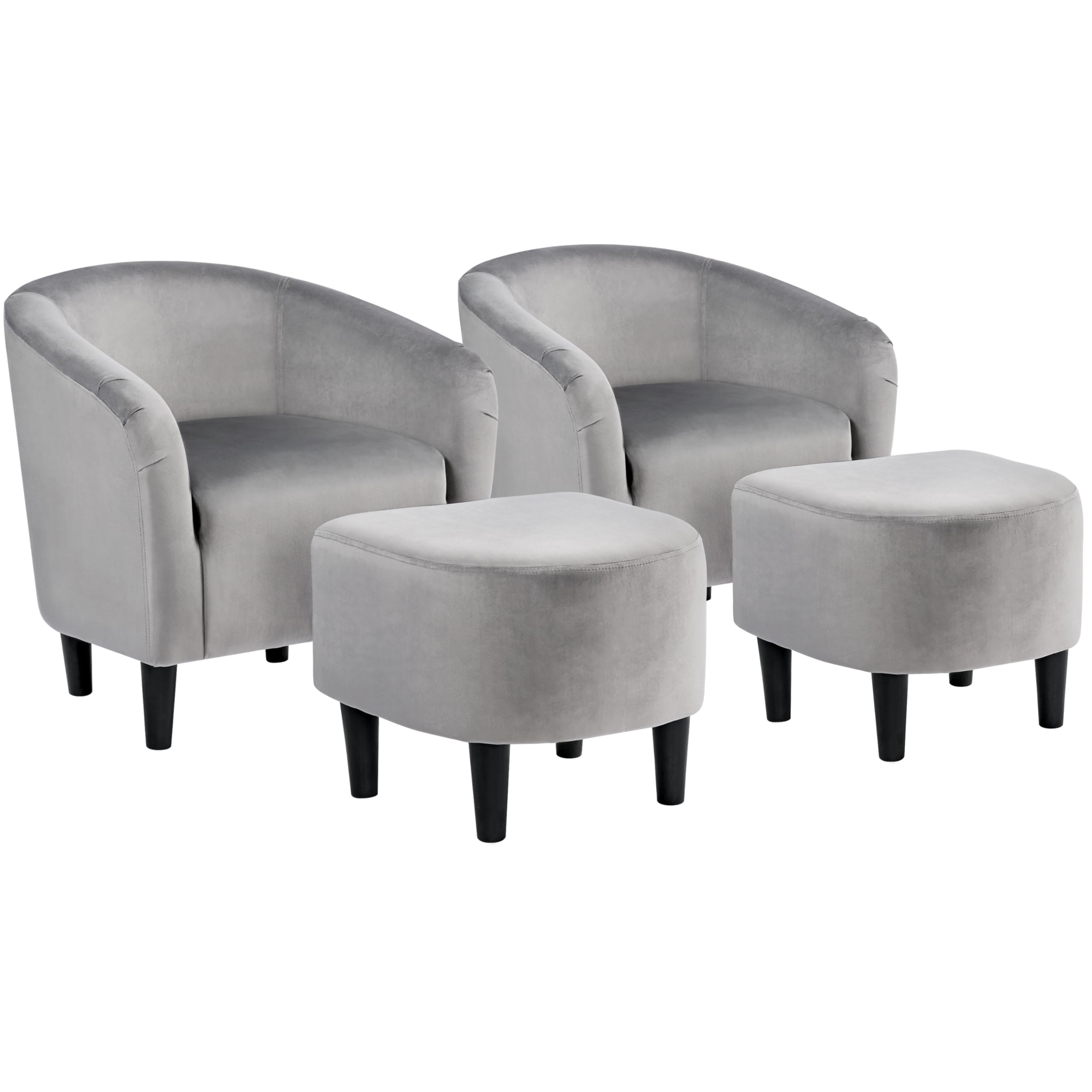 Amazon.com: Yaheetech Accent Chair with Foot Rest, Mid